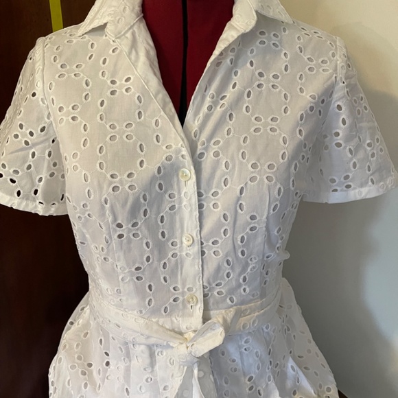 NEW WITH TAGS BROOKS BROTHERS EYELET SHIRTDRESS…SIZE 0 FULLY LINED…IN DEMAND - Picture 4 of 9